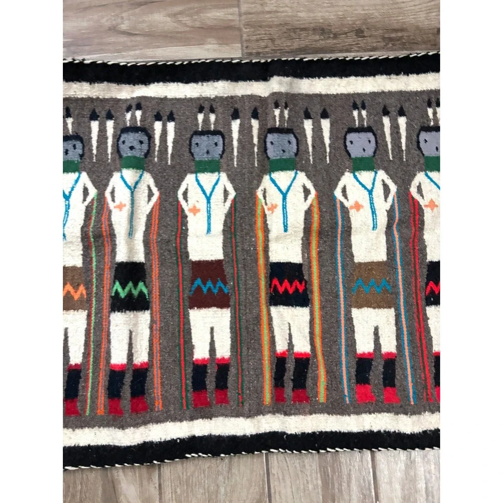 Authentic Navajo‎ Diné Yei Pictorial Weaving - 35